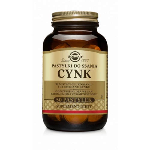 Solgar - Cynk pastylki do ssania - 50 pastylek Solgar - Cynk pastylki do ssania - 50 pastylek